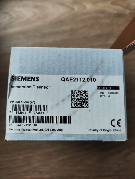 Датчик температуры Pt 1000. Siemens QAE 2112