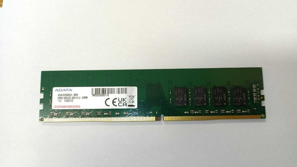 Оперативна Памет Desktop RAM 8GB DDR4 3200MHz Компютърна Памет за Настолен Компютър Стационарен Изцяло Съвместима с Intel и AMD ADATA® U-DIMM 288-pin