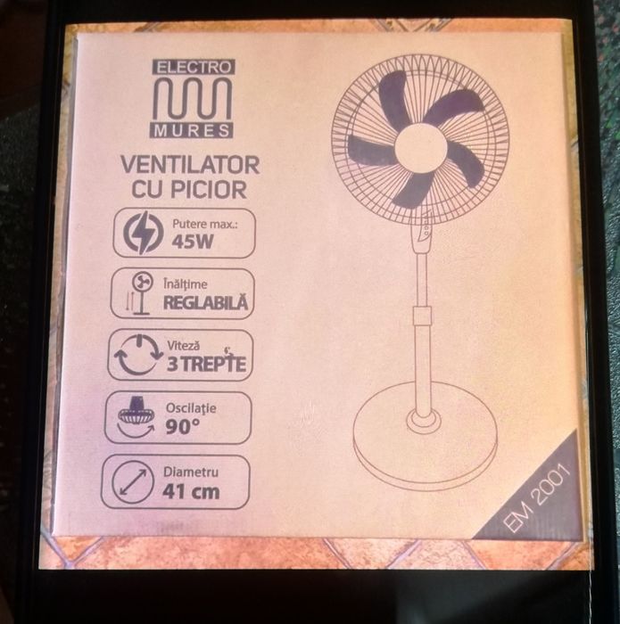 Ventilator NOU în cutie sigilată 45 W 3 trepte de viteză