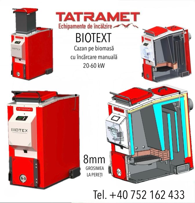 Centrala pe Biomasa Tatramet Biotext 8mm 20-60 kw