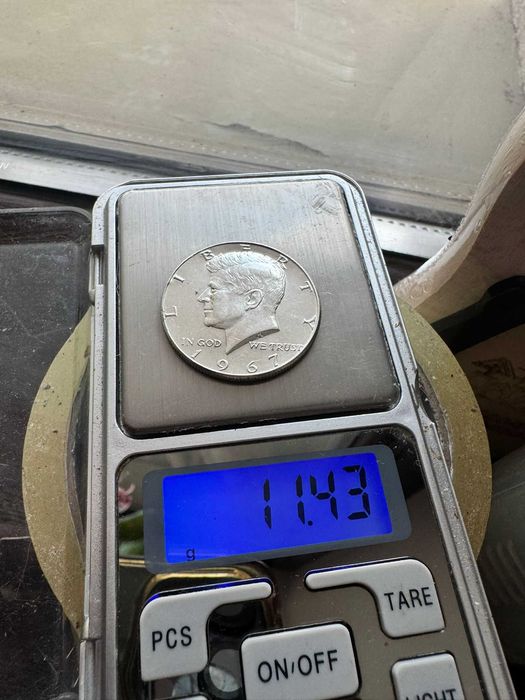 Monedă Argint 40% - 1/2 Dolar Kennedy 1967 - Stare Excepțională.