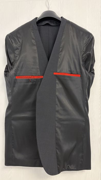 Sacou HUGO, gri deschis, extra slim-fit din lâna virgina