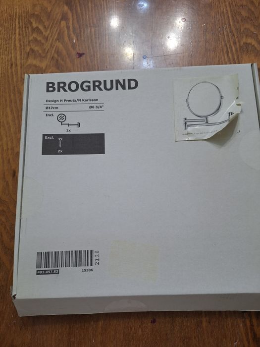 Зеркало IKEA BROGRUND (Брогрунд) двустороннее, новое
