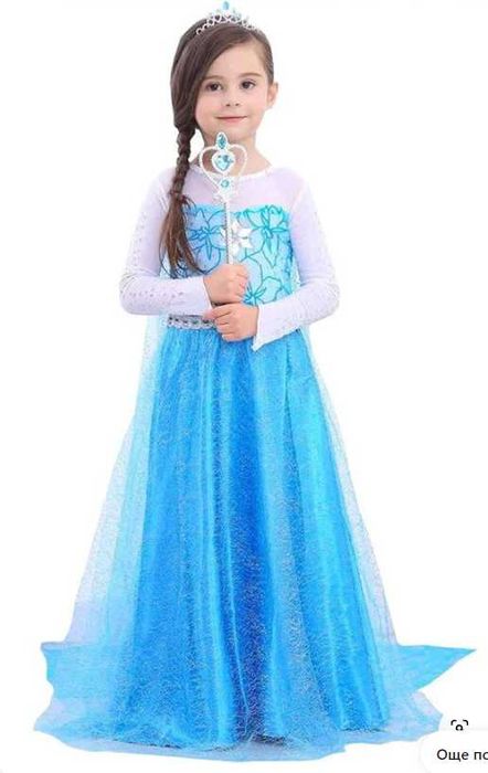 Детска рокля на Елза Frozen Замръзналото кралство + Аксесоари