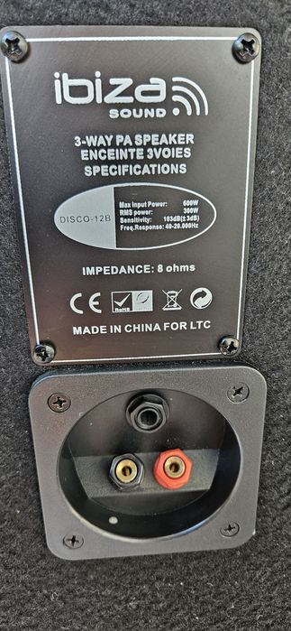 Pereche Boxe Pasive Ibiza Sound DISCO-12B (2 bucăți) – 300W RMS / 8 ohmi