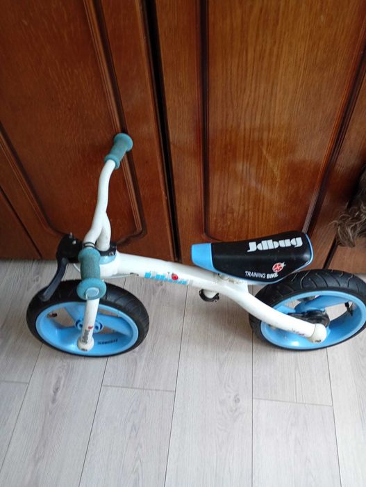 Bicicleta fara pedale copii JDBUG Training Bike, alb cu albastru
