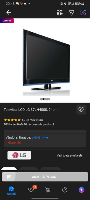 TV LG LCD 37LH4000