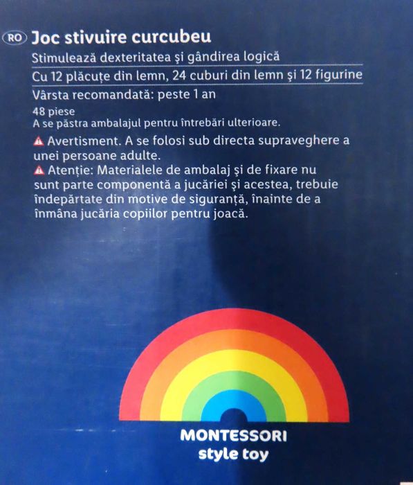 set jucării Montessori, ecologice, din lemn, 1-3 ani