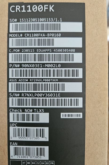 Laptop ASUS Chromebook Flip CR1100FKA-BP0160 – Intel N5100 / 8GB RAM / 64GB / Touch / Wi-Fi 6