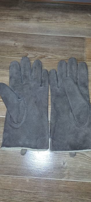 Замшевые натуральные перчатки