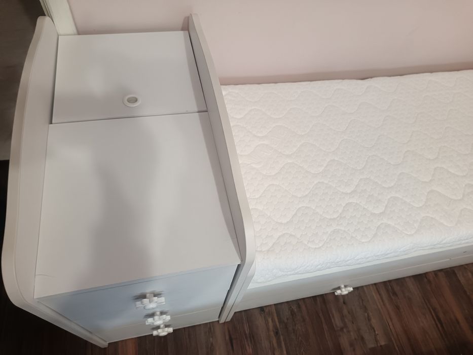 Детско легло 3 в 1 бяло