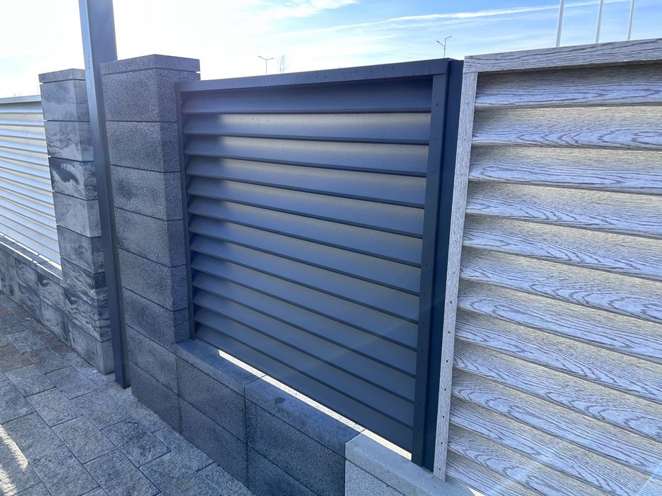 Elemtente gard jaluzea sipca metalica decupare laser