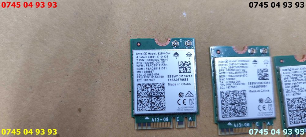 Placa de retea Intel 9260ngw NGFF dual 1.73 Gbps 802.11ac m2 BT5.0 NOI