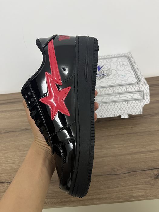 Adidasi A Bathing Ape Bape Sta Low în varianta de culoare "Shark Black".marimea 42