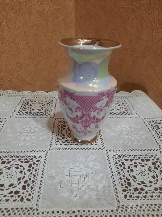 Винтажная миниатюрная фарфоровая вазочка. Коростеньский ФЗ. Золочение,