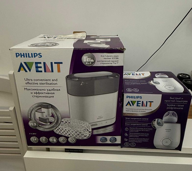 Aparat încălzit biberoane și aparat sterilizat 6 biberoane Philips