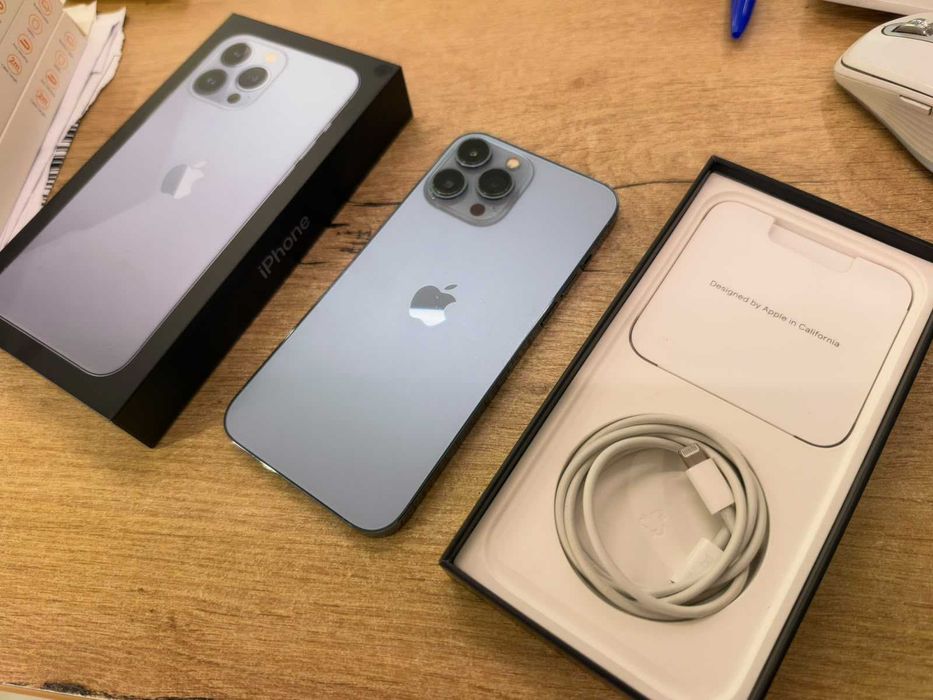 iPhone 13 Pro Max 1TB Sierra Blue | Baterie 100% | Full Box | Garanție 24 Luni