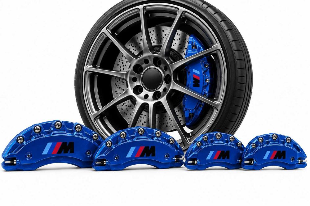 Метални капаци за спирачни апарати M Power – BMW 1, 3, 5, X5, X6 – 4 броя,сини