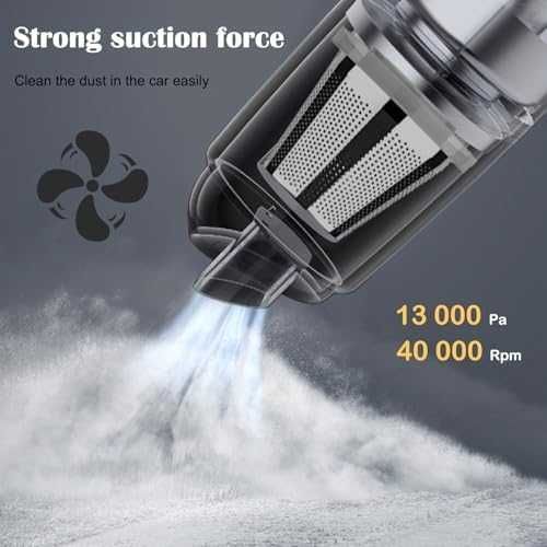 Нова Мини прахосмукачка за автомобил дом, мощно засмукване, без кабели