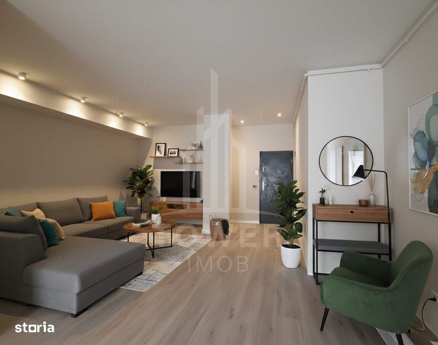 Apartament 3 camere cu grădină proprie de 75 mp .