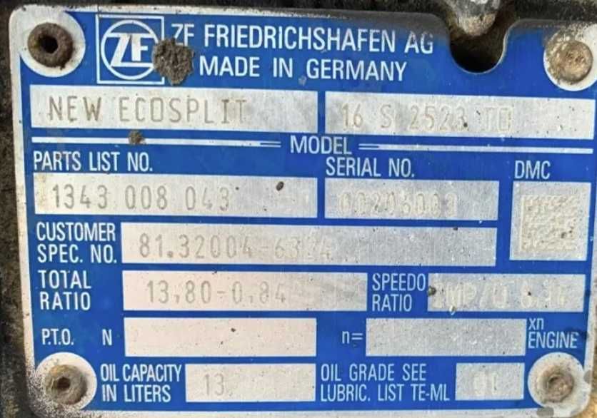 Cutie de viteze MAN ZF - Piese de schimb MAN