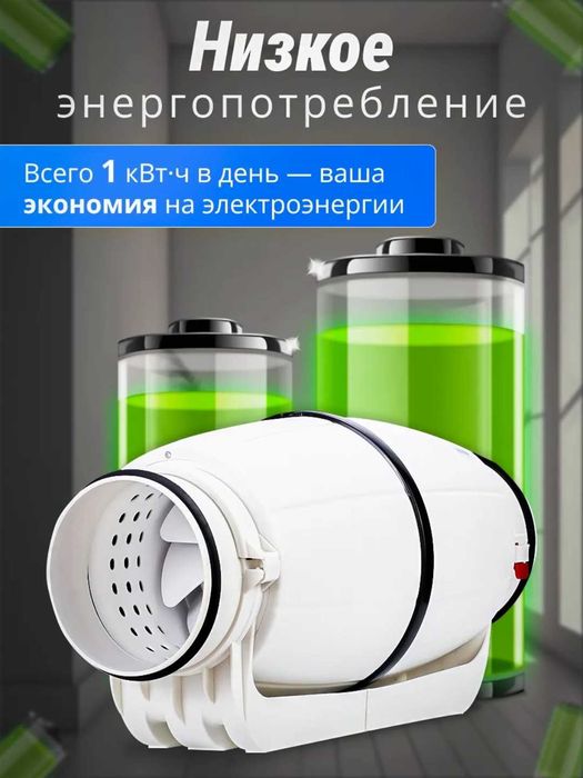 Канальный вентилятор HZ для круглых воздуховодов, 220 В
