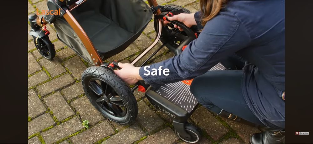 Lascal Buggy Board mini Red степенка за бебешка количка за второ дете