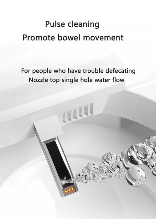 Мултифункционална розова смарт тоалетна L9 с биде подгрев сушене масаж