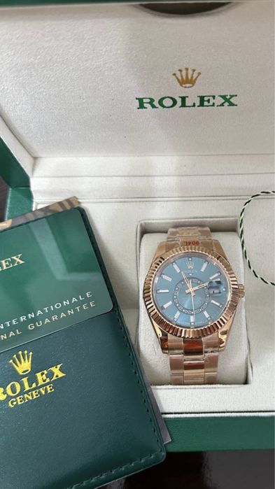 Rolex Sky - Dweller Rose Gold Blue Green Dial Oyster