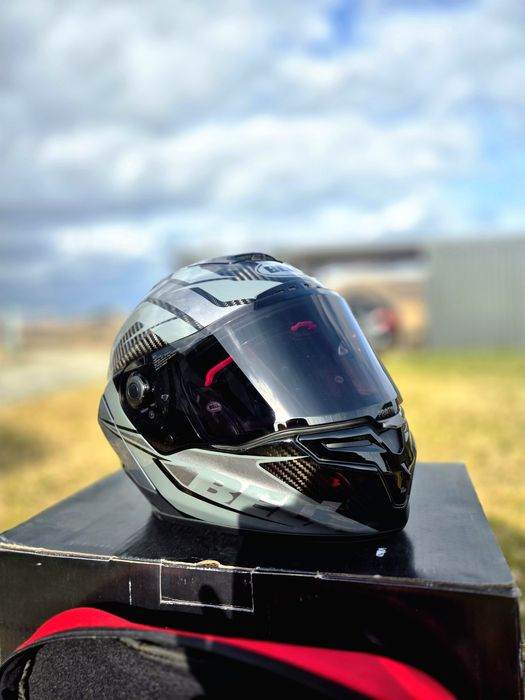 Casca moto  Bell Race Star DLX FLEX Labyrinth Gloss Black/Gray.