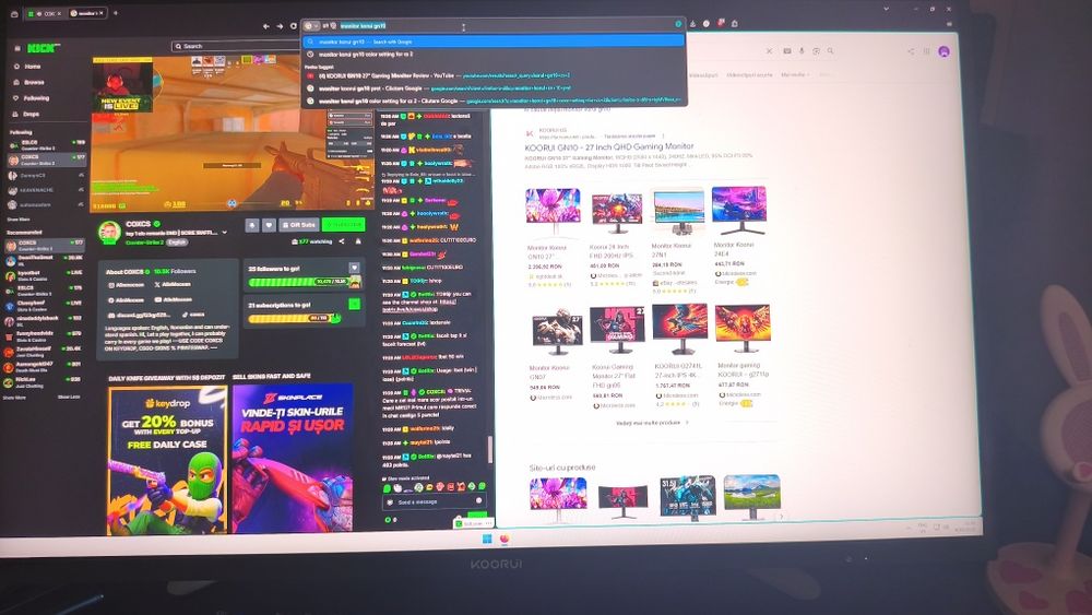Monitor korui Gn10 2k 27 inch