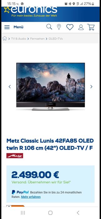 Смарт ТВ Lunis 42 FA85 OLED