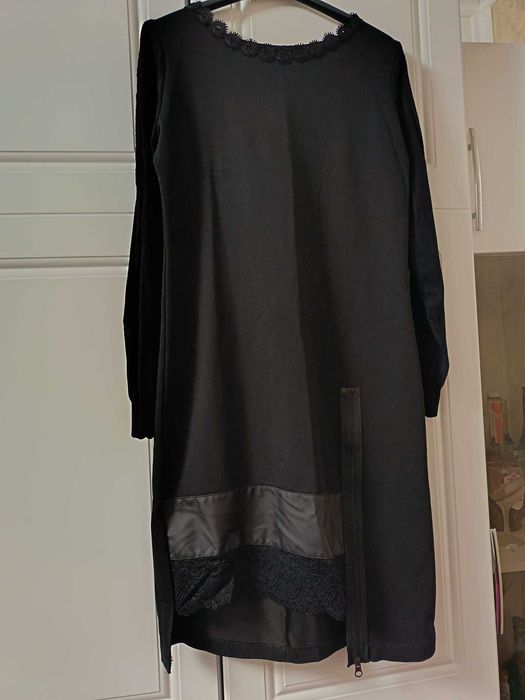 Rochie neagra cu diferite inserții casual M/L