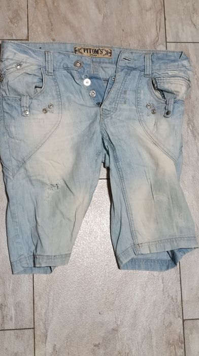 Къси светлосини дънкови панталони размер W29