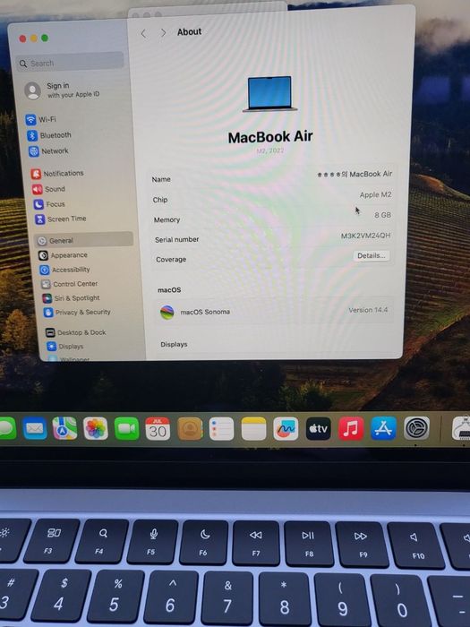 Macbook Air M2  13 dyum yangi  spacegray 8GB/512GB sotiladi