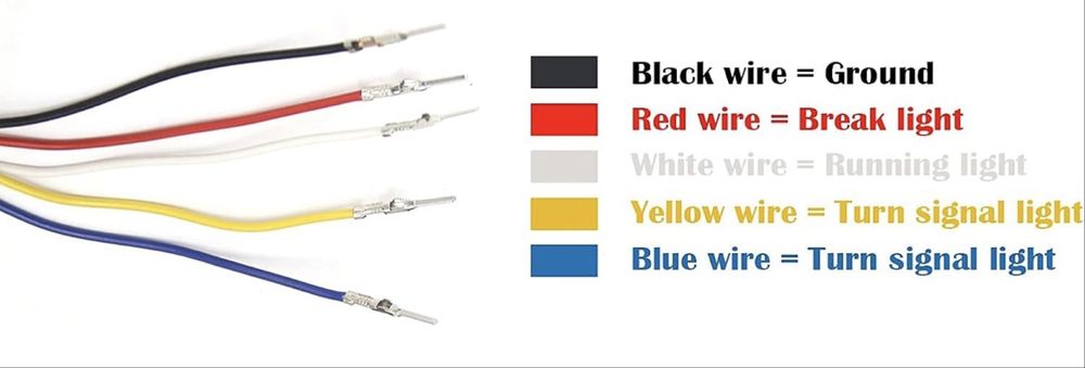 Лед стоп за чопър, бобър, мотор с вградени мигачи.