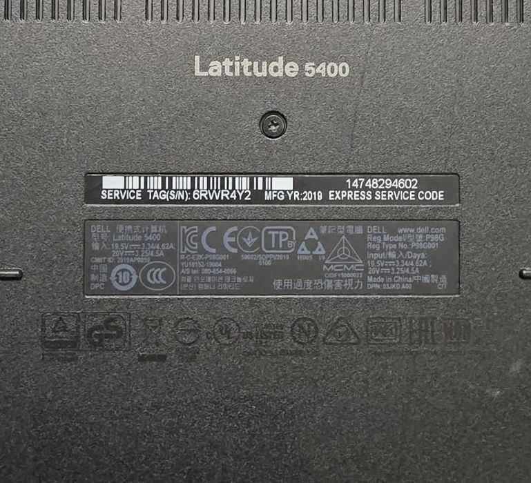 Laptop Dell Latitude 5400