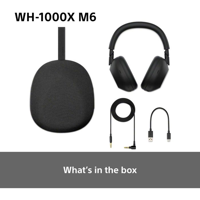Безжични слушалки Sony - WH-1000XM6 (черни)  + 2 години гаранция