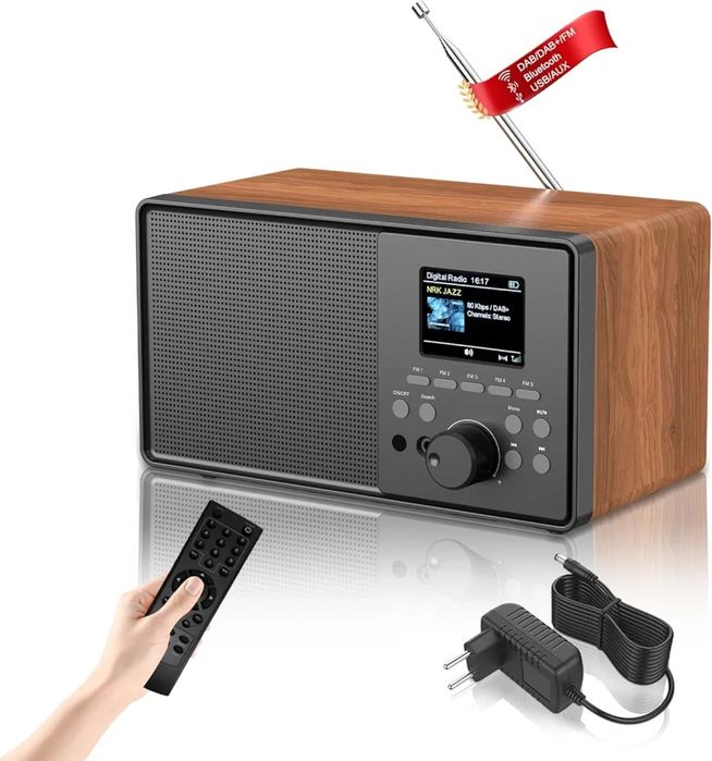 FM винтидж радио с Bluetooth, кухненско радио с дистанционно управление
