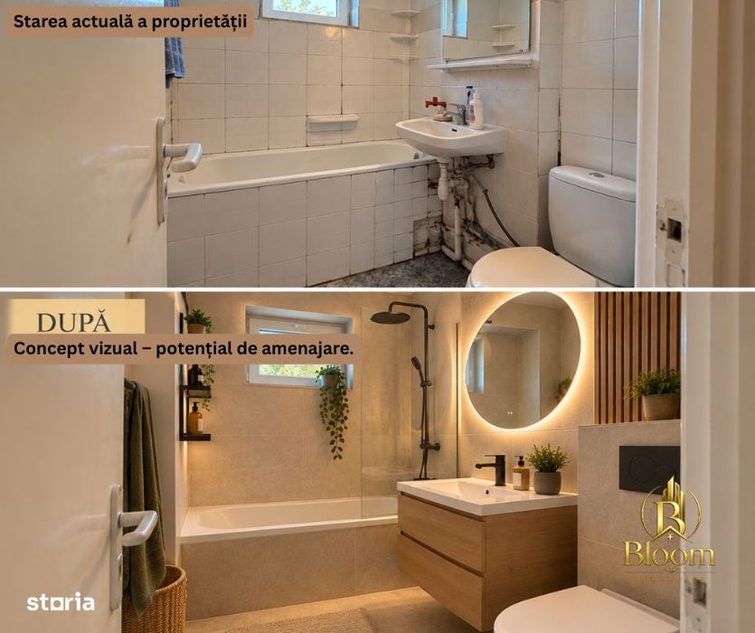 2 camere | ~50 mp | 2 balcoane | Centrală | Micro 16 – 53.000 €