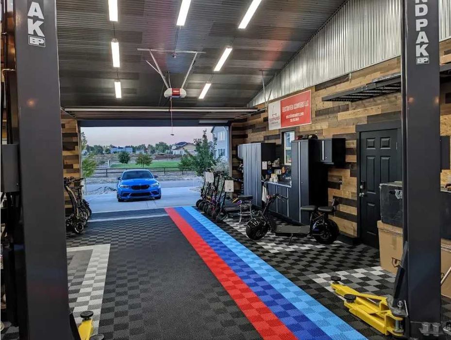 Pardoseala Modulara Garaj Service Albastru Deschis M// Made in Romania