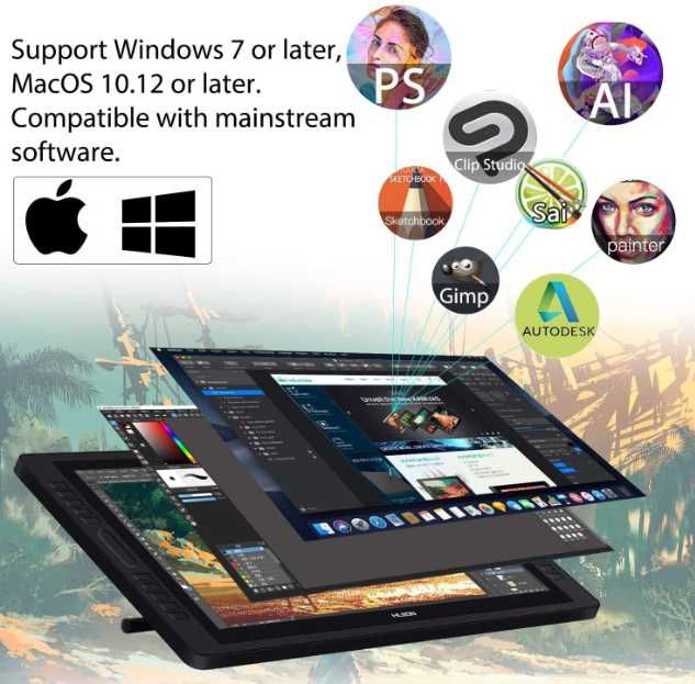 Tableta Grafica Display Huion Kamvas Pro 22 2019 IPS FHD 120sRGB Stylus PW500