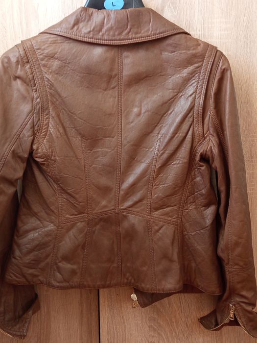 Geacă din piele Massimo Dutti