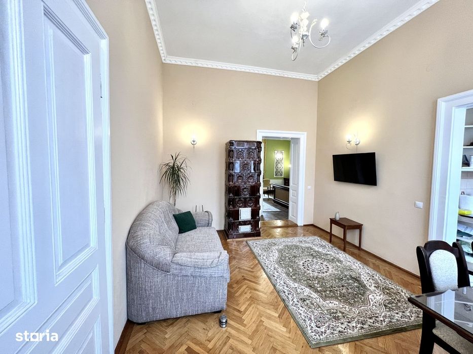 Apartament ultracentral cu 2 camere de vanzare in Sibiu – etaj 1 - LUX