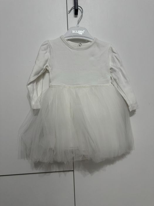 Белое детское нарядное платье