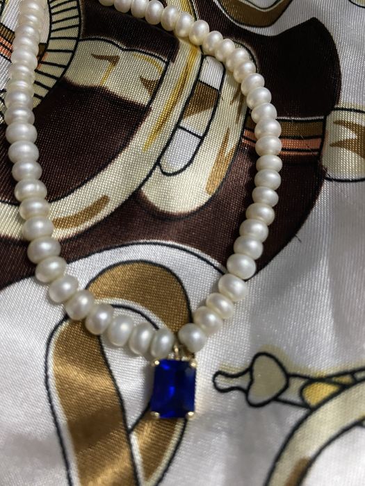 Colier perle cu aur si pandativ aur