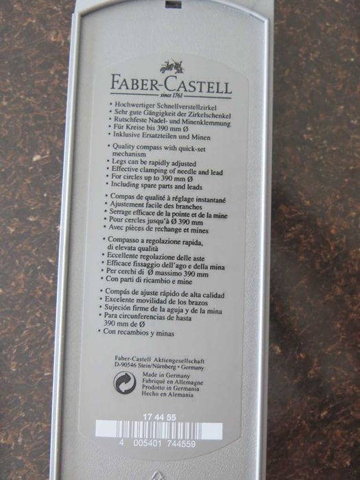 Пергел Faber-Castell Quick-Set Grip, Черен