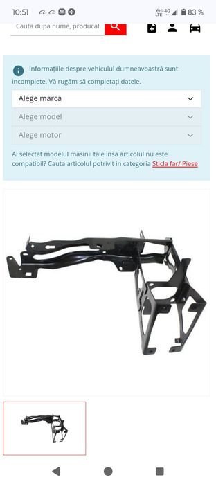 Vând aripa f 36 si suporți far