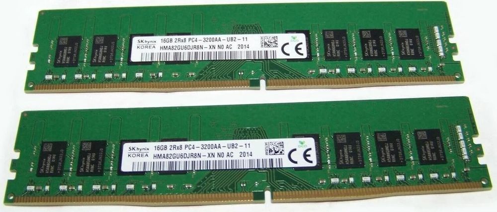 32GB (2x16) DDR4 3200MHz RAM Памет