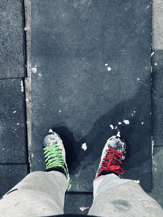 коньки 40 размер шнурки зелный красный